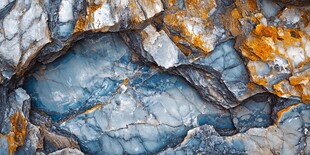 蓝灰纹理岩石特写