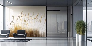 现代简约风办公室艺术墙饰