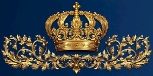 华丽金色皇冠装饰图案
