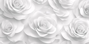白色立体玫瑰花纹背景图