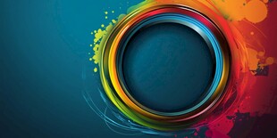 绚丽多彩环形背景设计