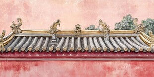 中式古建屋顶的精美景致