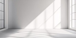 明亮空房间的光影景致