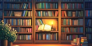 静谧书房中的阅读时光