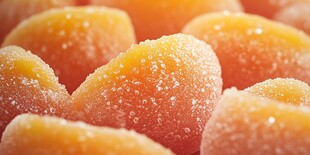 晶莹糖霜覆盖的美味软糖