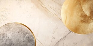 大理石纹与金灰圆装饰背景