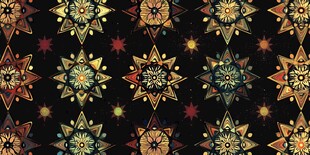 绚丽多彩的几何花纹图案