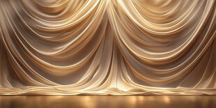 金色华丽垂坠丝绸背景