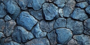 蓝色石块拼接墙面纹理