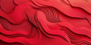 红色立体波浪纹理背景