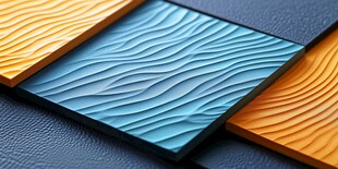 多彩立体纹理装饰板展示