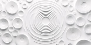 白色立体圆形图案背景