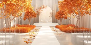 秋日浪漫婚礼仪式场地