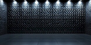 黑色质感灯光展示空间