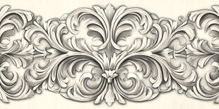 复古浮雕花纹装饰图案