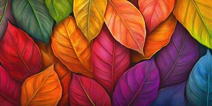 缤纷多彩的梦幻树叶世界