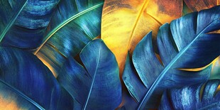 梦幻斑斓的热带叶片纹理