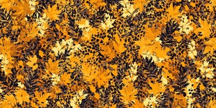 秋季树叶图案的精美织物