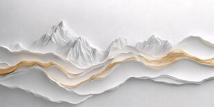 立体山水金纹艺术装饰