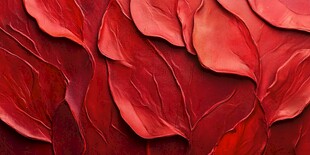 红色立体叶片纹理艺术图