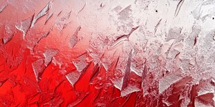 红色背景上的冰花纹理