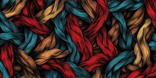 多彩交织的绚丽绳结图案