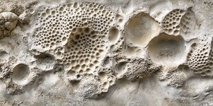 独特蜂窝状岩石纹理特写