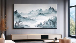 客厅中式山水装饰画展示