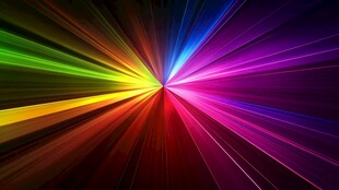 绚丽彩色光线放射背景图
