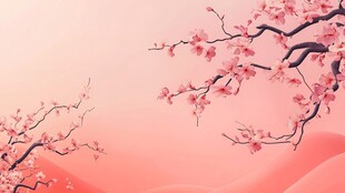 春日烂漫桃花枝