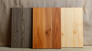 三块精美木材板材展示