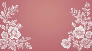 粉色背景花卉装饰图案