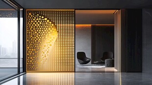 现代奢华室内镂空艺术隔断