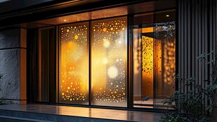 梦幻透光玻璃门室内景致