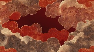 中式复古云纹背景图案