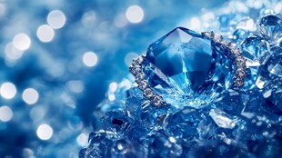 璀璨蓝钻闪耀梦幻光芒