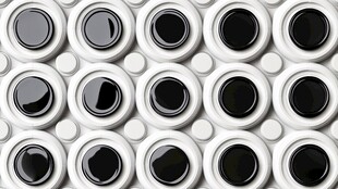 白色电池阵列特写