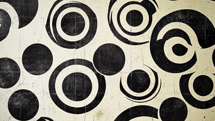 黑白圆圈图案纹理背景