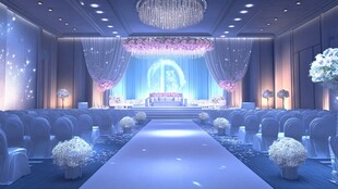 梦幻浪漫的室内婚礼场地