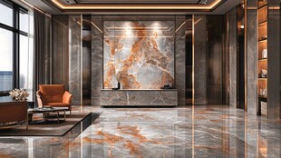 奢华大理石客厅室内设计