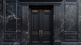 奢华大理石双开门设计