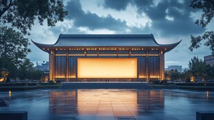 中式古建夜景 静谧之美