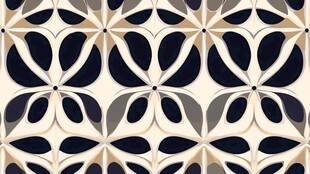 几何花卉图案无缝背景