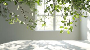 窗前绿枝 静谧自然之景