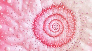梦幻粉色螺旋水滴图案