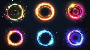 炫彩发光圆环特效集合