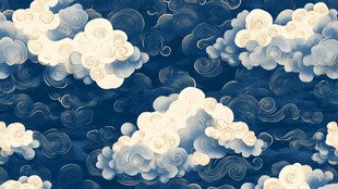 中式云纹图案 古典风背景