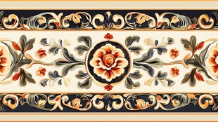 古典花卉装饰花纹图案