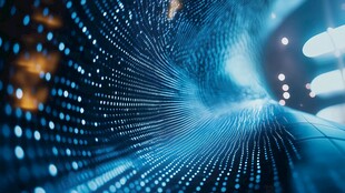 科技感数据流未来空间画面