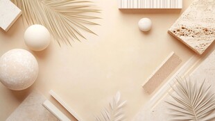 米色调简约装饰物品组合